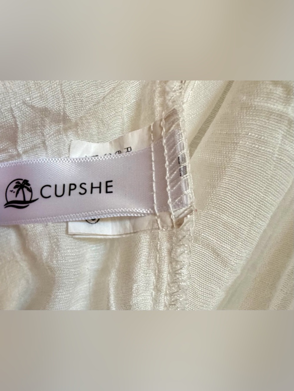Cupshe Cream Crochet Trim Maxi Cover Up Bell Sleeve Boho Beach Swimwear OS - Picture 11 of 16